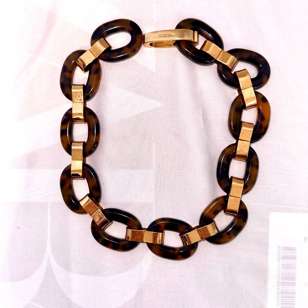 J. Crew Lucite Tortoise Chain Link Necklace - Picture 2 of 6